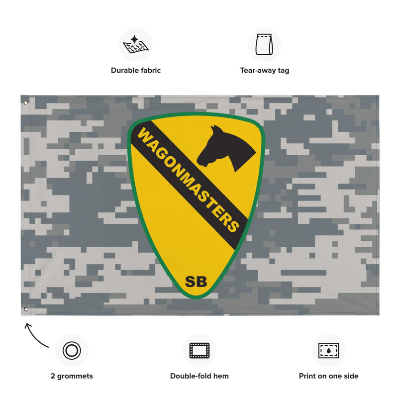 1st Cavalry Division SUST BDE 'Wagonmasters' UCP Camo Flag