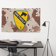 3rd BCT, 1st Cavalry Division 'GreyWolf' Chocolate-Chip Camo Flag Tactically Acquired   