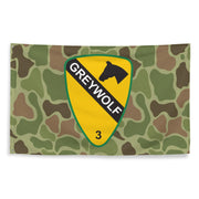 3rd BCT, 1st Cavalry Division 'GreyWolf' Frogskin Camo Flag Tactically Acquired   