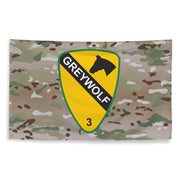3rd BCT, 1st Cavalry Division 'GreyWolf' Multicam Flag Tactically Acquired   