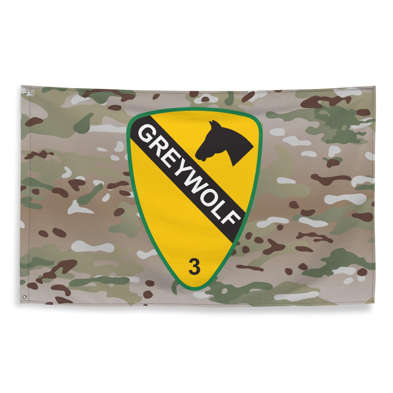 3rd BCT, 1st Cavalry Division 'GreyWolf' Multicam Flag Tactically Acquired   