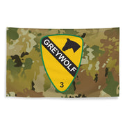 3rd BCT, 1st Cavalry Division 'GreyWolf' OCP Camo Flag Tactically Acquired   