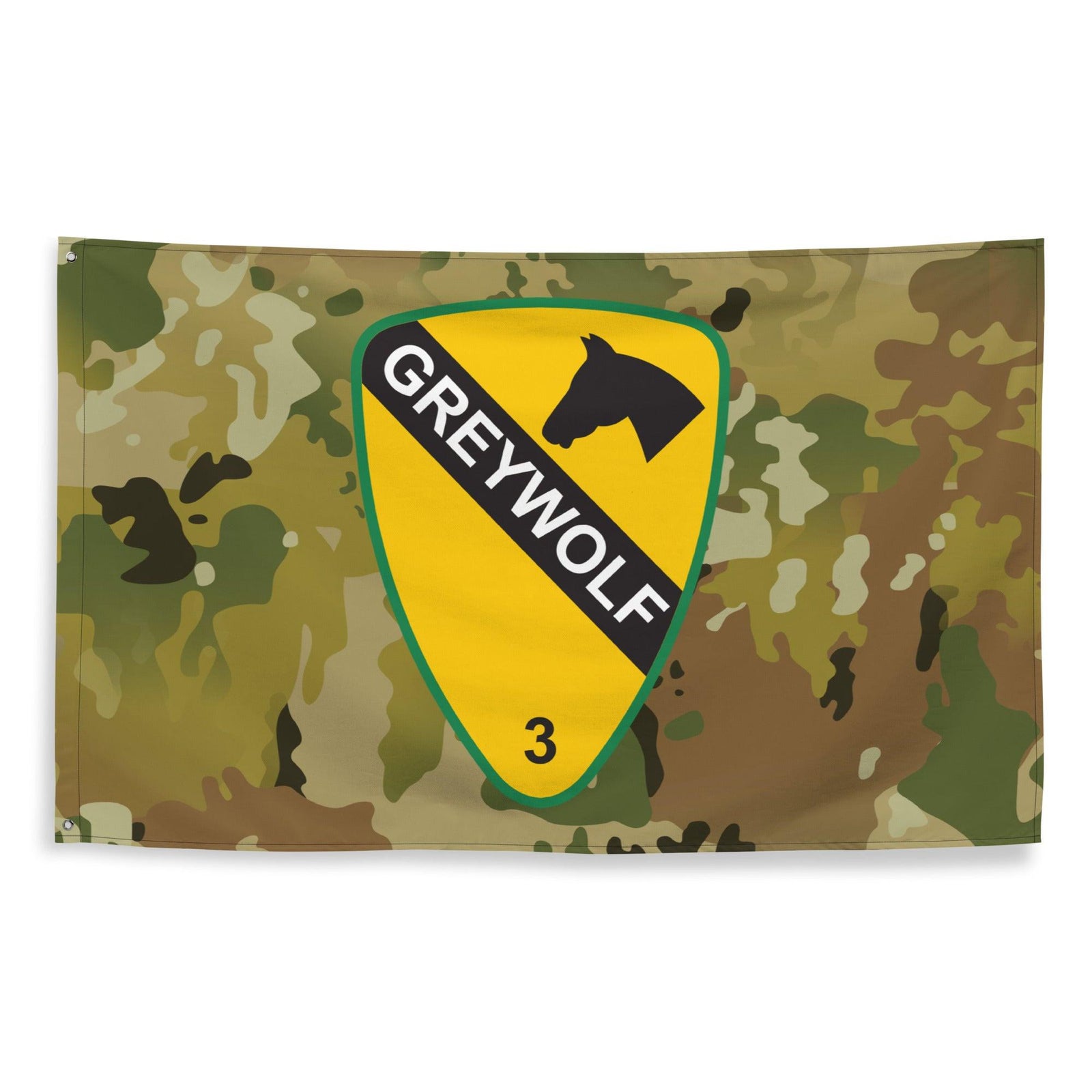 3rd BCT, 1st Cavalry Division 'GreyWolf' OCP Camo Flag Tactically Acquired   
