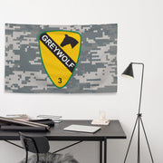 3rd BCT, 1st Cavalry Division 'GreyWolf' UCP Camo Flag Tactically Acquired   
