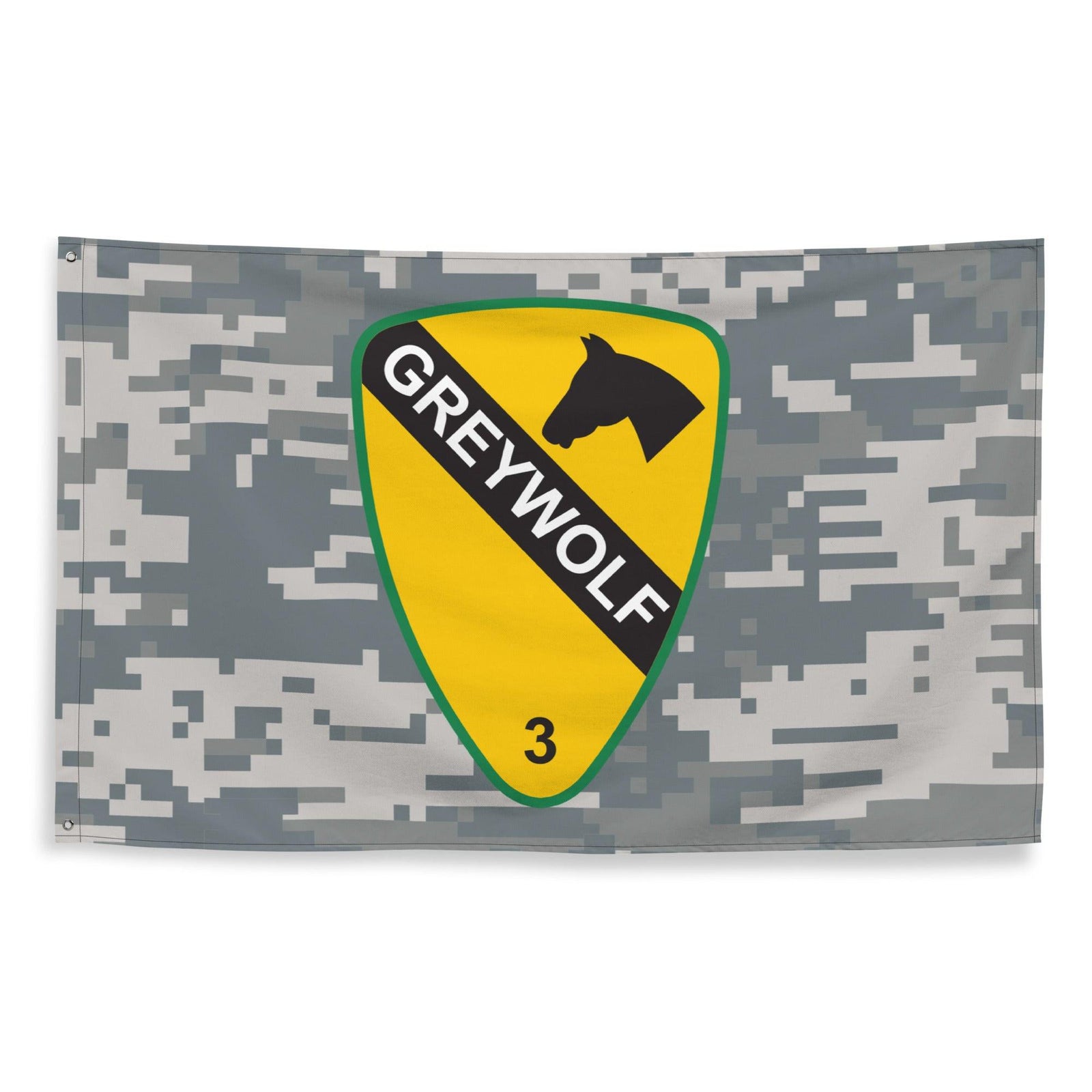 3rd BCT, 1st Cavalry Division 'GreyWolf' UCP Camo Flag Tactically Acquired   