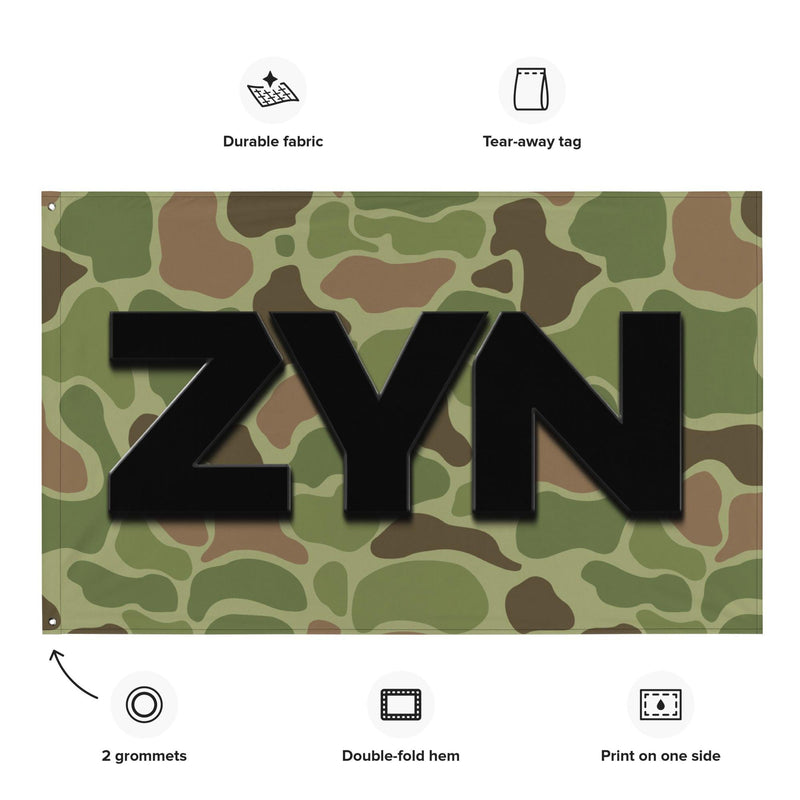 ZYN フロッグスキン カモ ウォールフラッグ