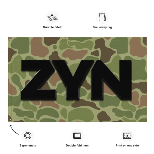 ZYN Frogskin Camo Wall Flag Tactically Acquired   