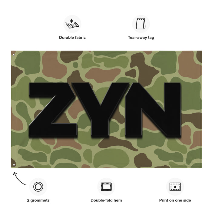 ZYN Frogskin Camo Wall Flag Tactically Acquired   