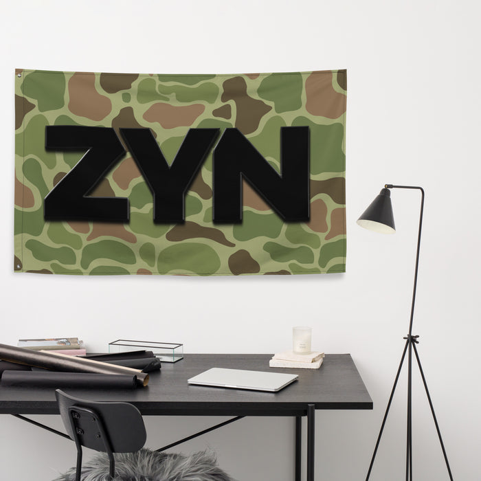 ZYN Frogskin Camo Wall Flag Tactically Acquired   