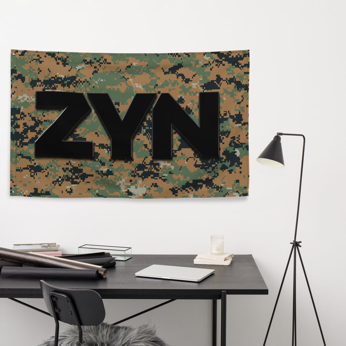 ZYN Woodland MARPAT Wall Flag Tactically Acquired   