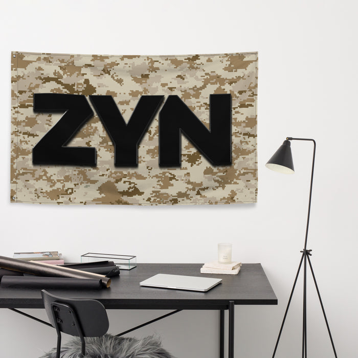 ZYN Desert MARPAT Wall Flag Tactically Acquired   