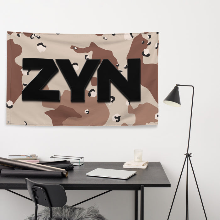 ZYN Chocolate-Chip Camo Wall Flag Tactically Acquired   