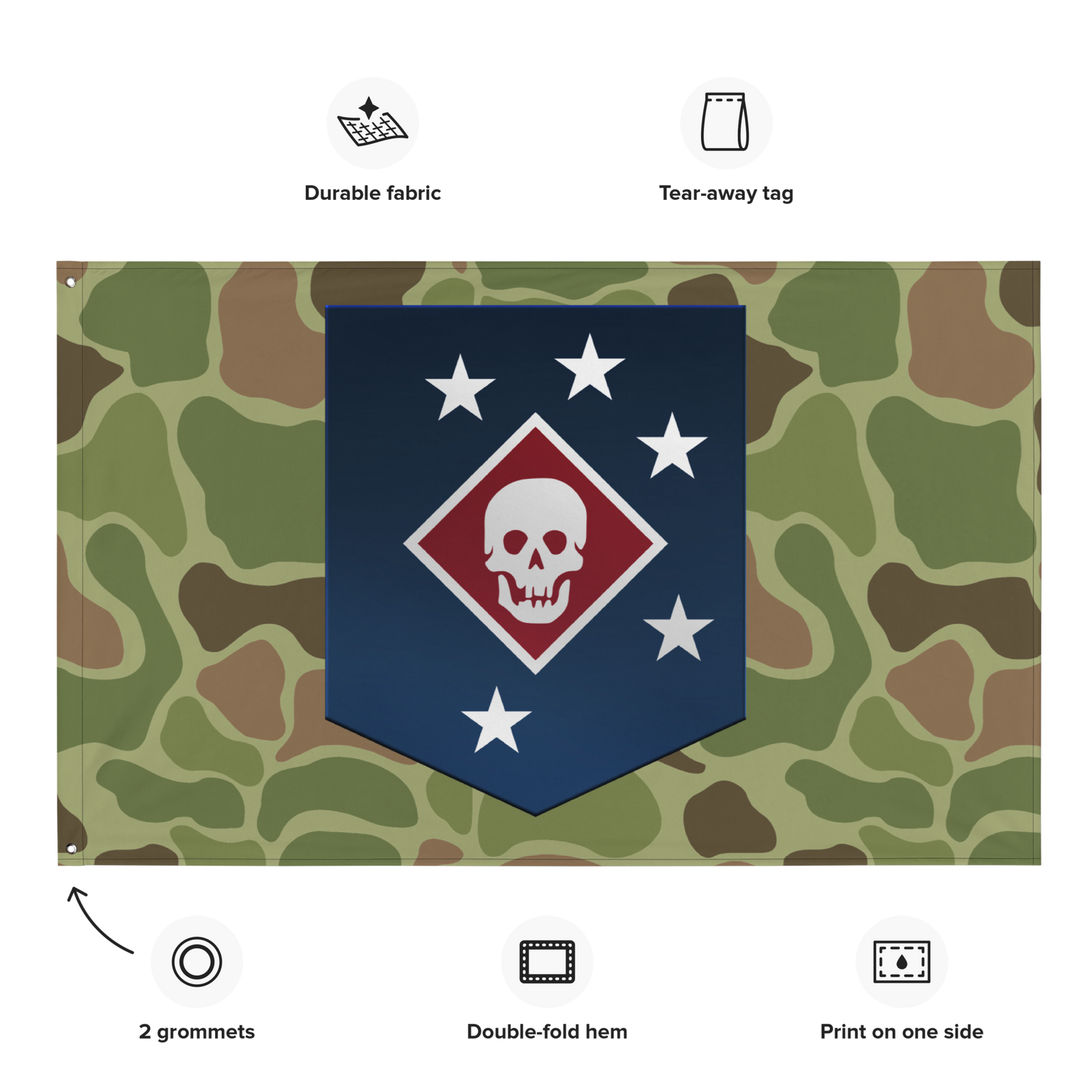 Marine Raiders Frogskin Camo Flag Tactically Acquired   