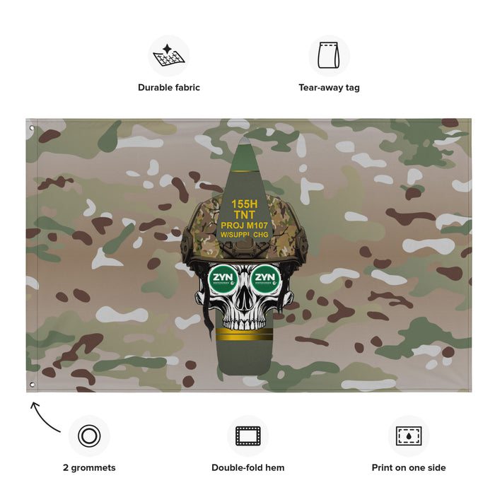 ZYN Field Artillery Wintergreen Multicam Flag Tactically Acquired   