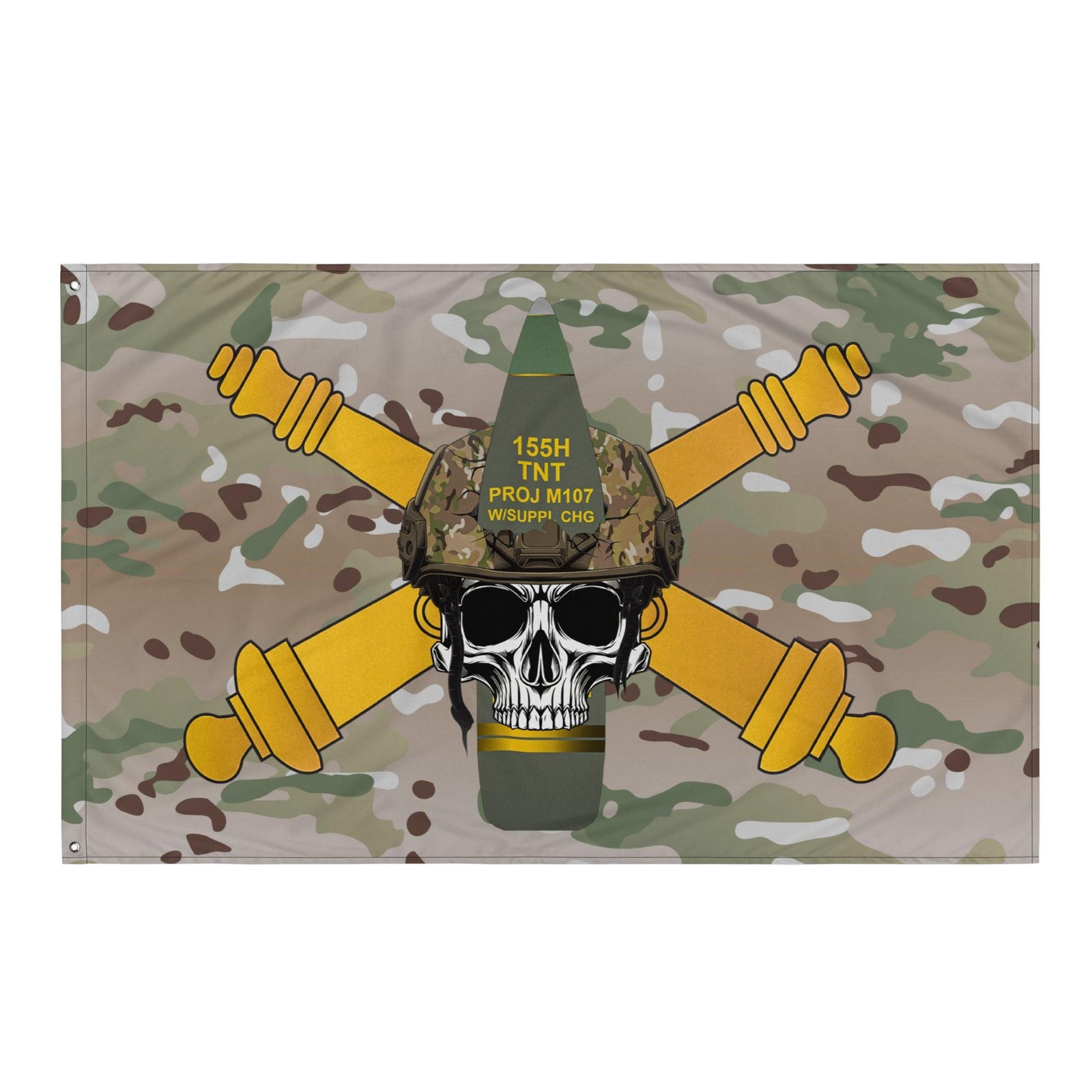U.S. Army Field Artillery 155mm Shell w/ Cannons Skull Wall Flag Tactically Acquired Default Title