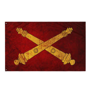 Grunge U.S. Army Field Artillery Cannons Wall Flag Tactically Acquired Default Title