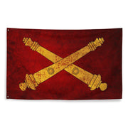 Grunge U.S. Army Field Artillery Cannons Wall Flag Tactically Acquired