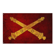 Grunge U.S. Army Field Artillery Cannons Wall Flag Tactically Acquired