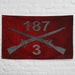 3-187 Infantry Regiment Crossed Rifles Wall Flag Tactically Acquired