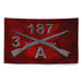 A Company 3-187 Infantry Iron Rakkasans Torii Wall Flag Tactically Acquired