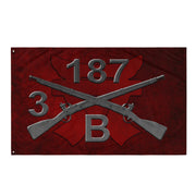 B Company 3-187 Infantry Iron Rakkasans Torii Wall Flag Tactically Acquired Default Title