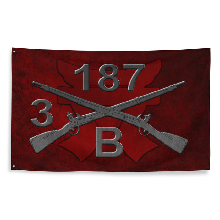 B Company 3-187 Infantry Iron Rakkasans Torii Wall Flag Tactically Acquired