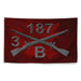 B Company 3-187 Infantry Iron Rakkasans Torii Wall Flag Tactically Acquired