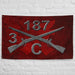 C Company 3-187 Infantry Iron Rakkasans Torii Wall Flag Tactically Acquired