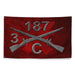 C Company 3-187 Infantry Iron Rakkasans Torii Wall Flag Tactically Acquired