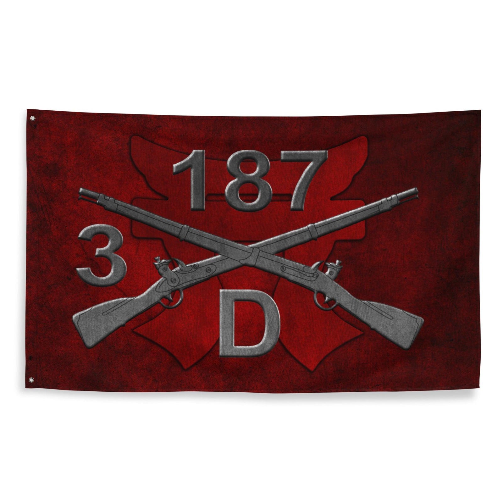D Company 3-187 Infantry Iron Rakkasans Torii Wall Flag Tactically Acquired