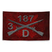 D Company 3-187 Infantry Iron Rakkasans Torii Wall Flag Tactically Acquired