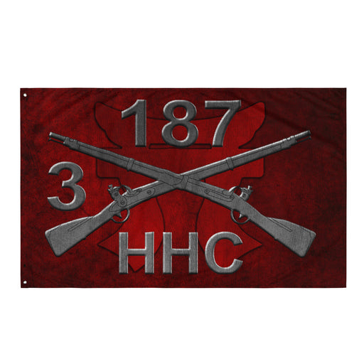 HHC 3-187 Infantry Iron Rakkasans Torii Wall Flag Tactically Acquired Default Title