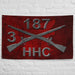 HHC 3-187 Infantry Iron Rakkasans Torii Wall Flag Tactically Acquired