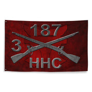 HHC 3-187 Infantry Iron Rakkasans Torii Wall Flag Tactically Acquired