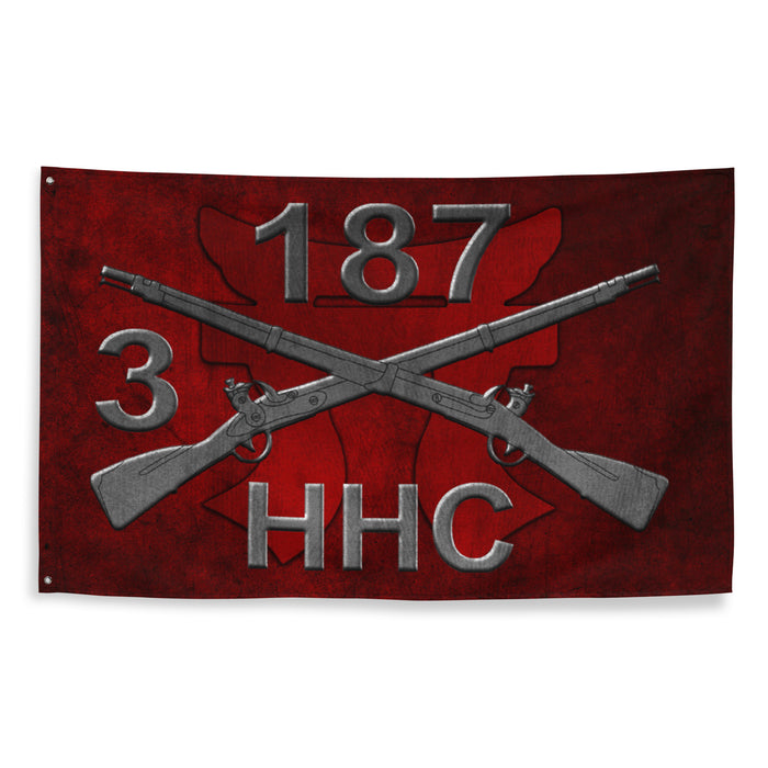 HHC 3-187 Infantry Iron Rakkasans Torii Wall Flag Tactically Acquired