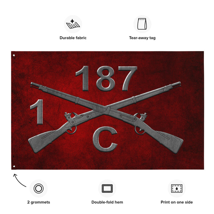 C Co. 1-187 Infantry "Leader Rakkasans" Torii Flag Tactically Acquired