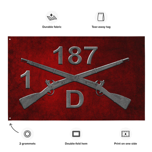 D Co. 1-187 Infantry "Leader Rakkasans" Torii Flag Tactically Acquired