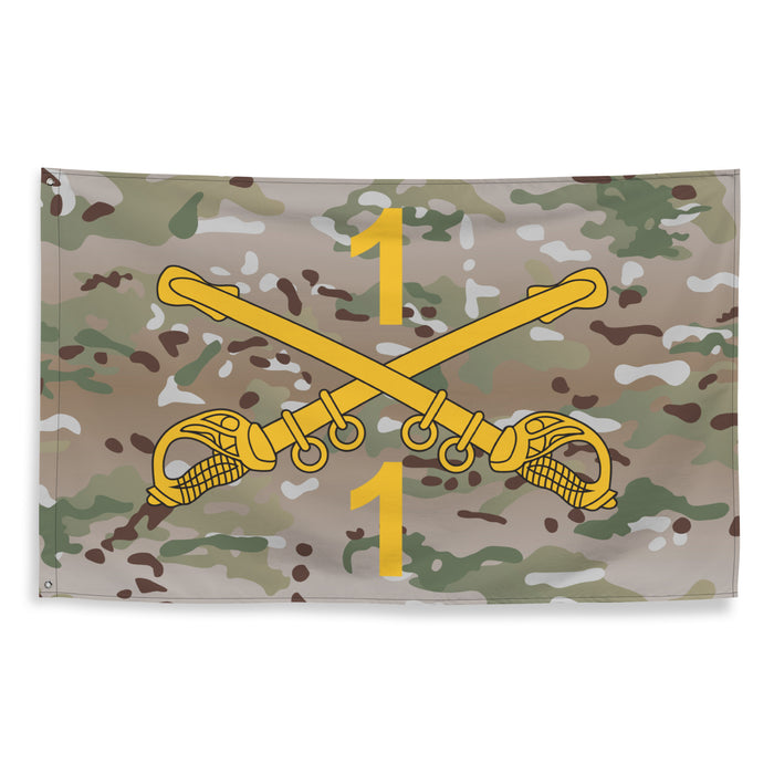 1-1 CAV "Blackhawks" Multicam Wall Flag Tactically Acquired