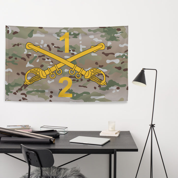 2-1 CAV "Blackhawks" Multicam Wall Flag Tactically Acquired