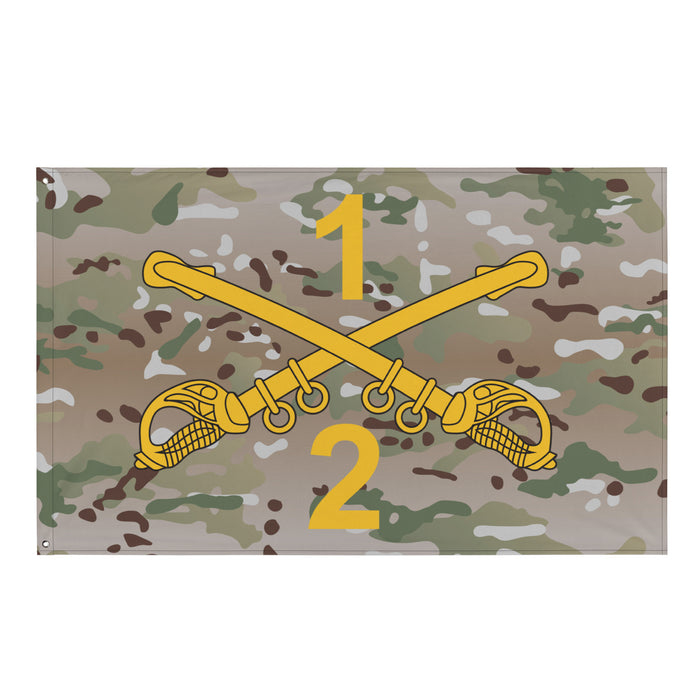 2-1 CAV "Blackhawks" Multicam Wall Flag Tactically Acquired