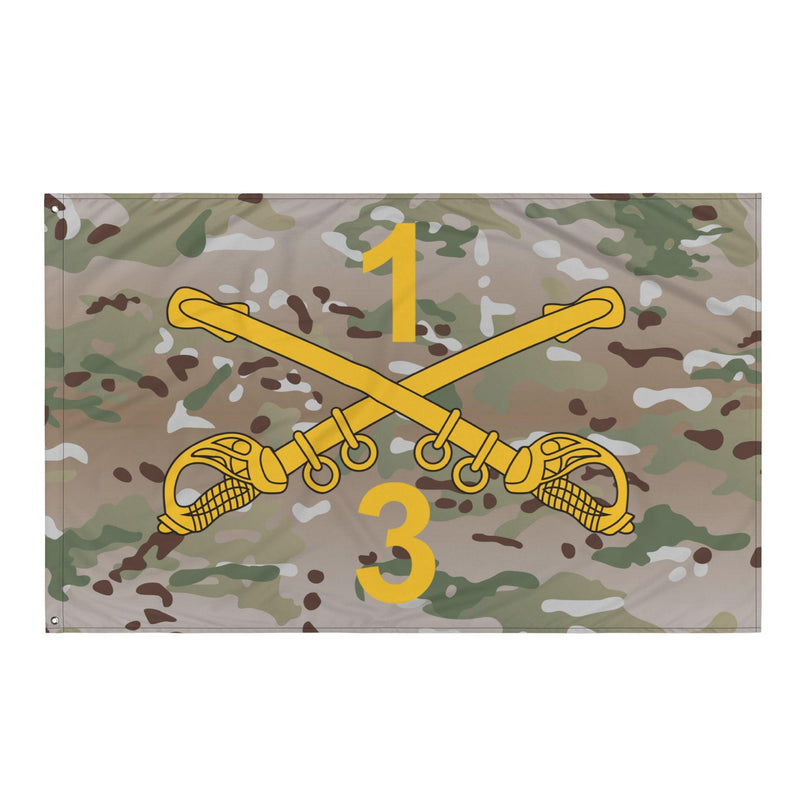 3-1 CAV "Blackhawks" Multicam Wall Flag