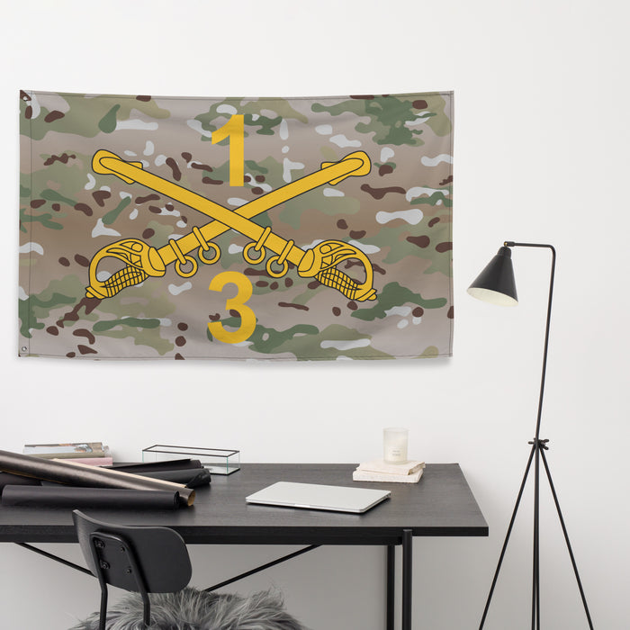 3-1 CAV "Blackhawks" Multicam Wall Flag Tactically Acquired