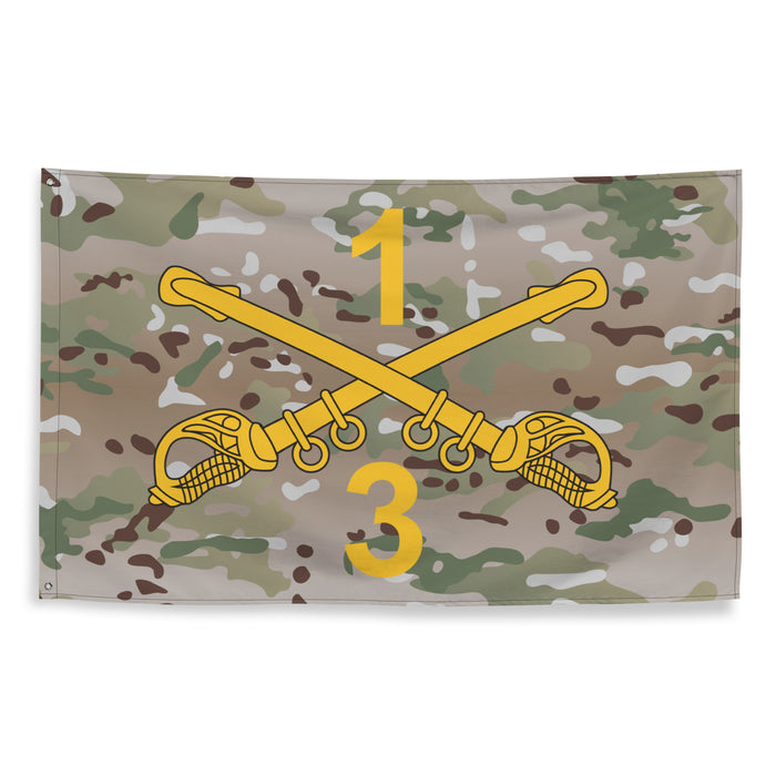 3-1 CAV "Blackhawks" Multicam Wall Flag Tactically Acquired