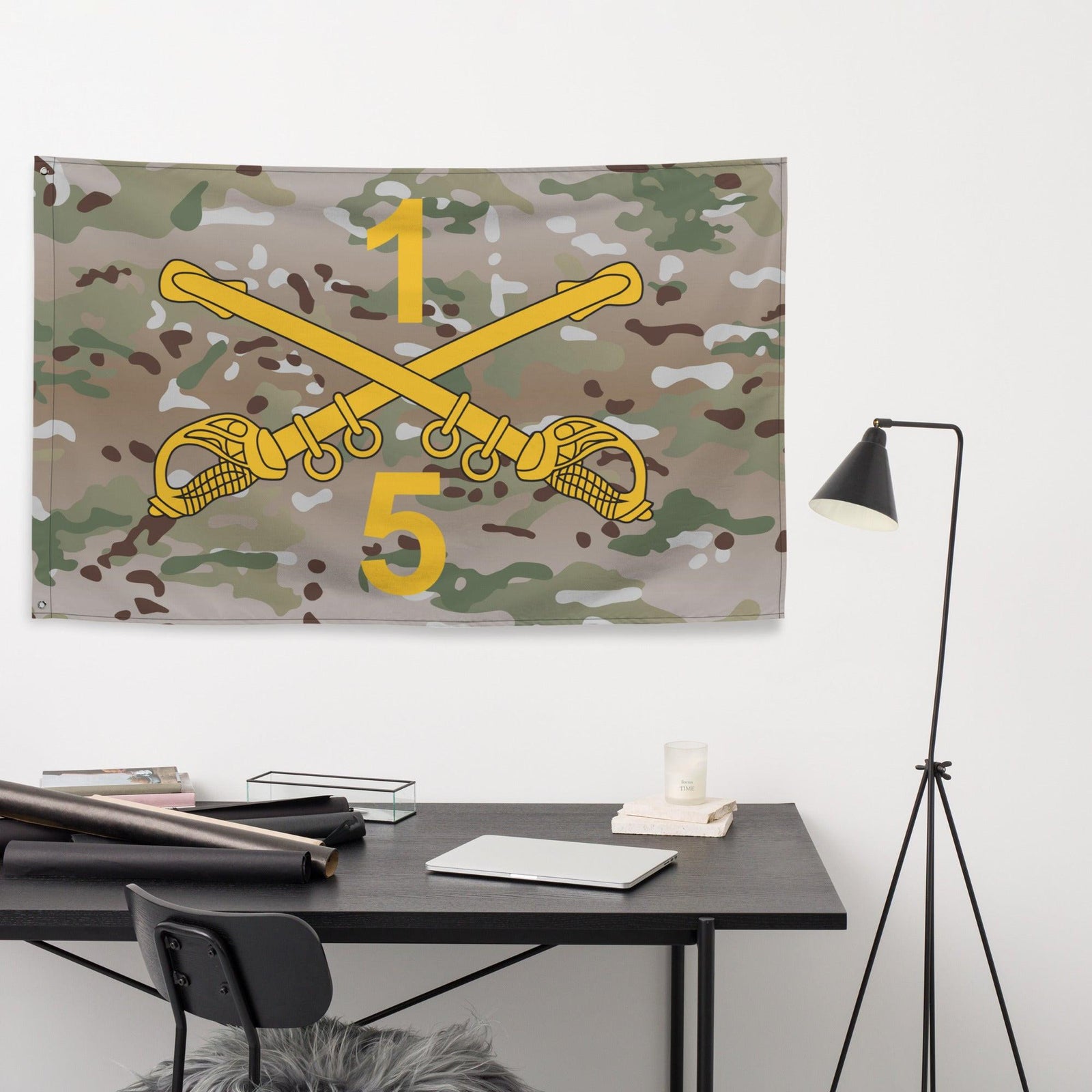 5-1 CAV "Blackhawks" Multicam Wall Flag Tactically Acquired