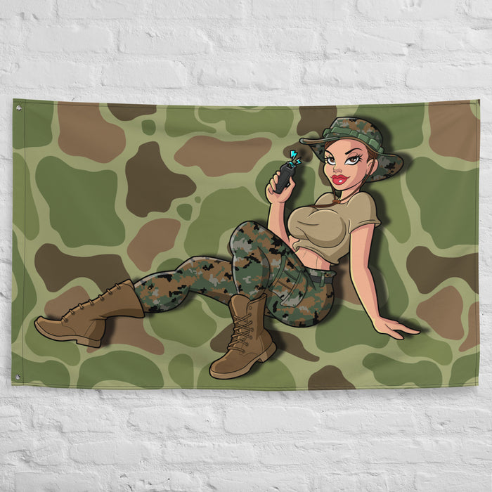 Yesi’s USMC Pin-Up Girl Frogskin Camo Flag Tactically Acquired