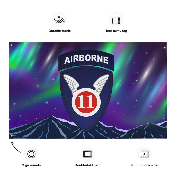 11th Airborne Division Northern Lights Arctic Angels Flag Tactically Acquired