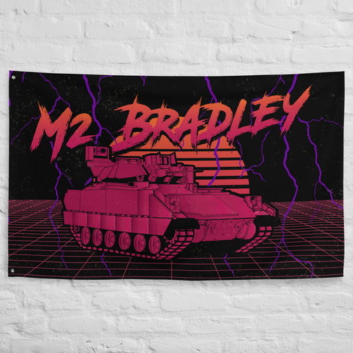 Retro M2 Bradley IFV Synthwave Flag Tactically Acquired