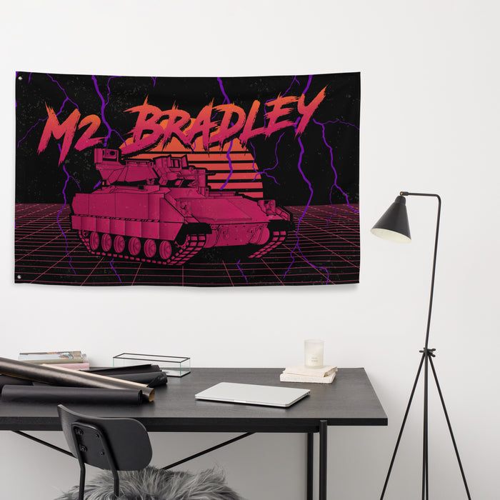 Retro M2 Bradley IFV Synthwave Flag Tactically Acquired