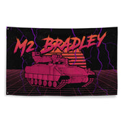 Retro M2 Bradley IFV Synthwave Flag Tactically Acquired