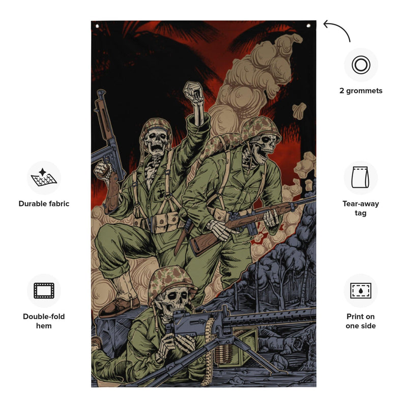 U.S. Marine Corps Battle of Peleliu WW2 Flag